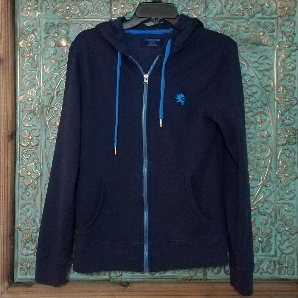 Express Navy and Baby Blue Hoodie 😍😍😍